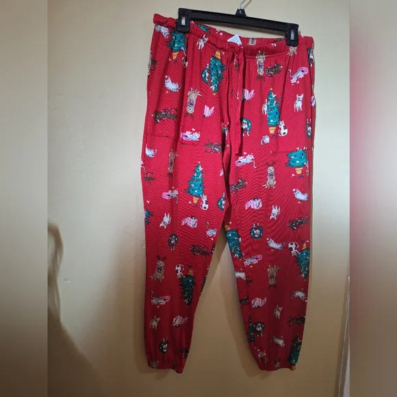 JOYSPUN Christmas Pajama Sleep Women’s Jogger Sz L Festive - Picture 2 of 6